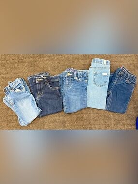 3T Girls Jeans Bundle | 5 Pairs Mixed Wash Denim Pants